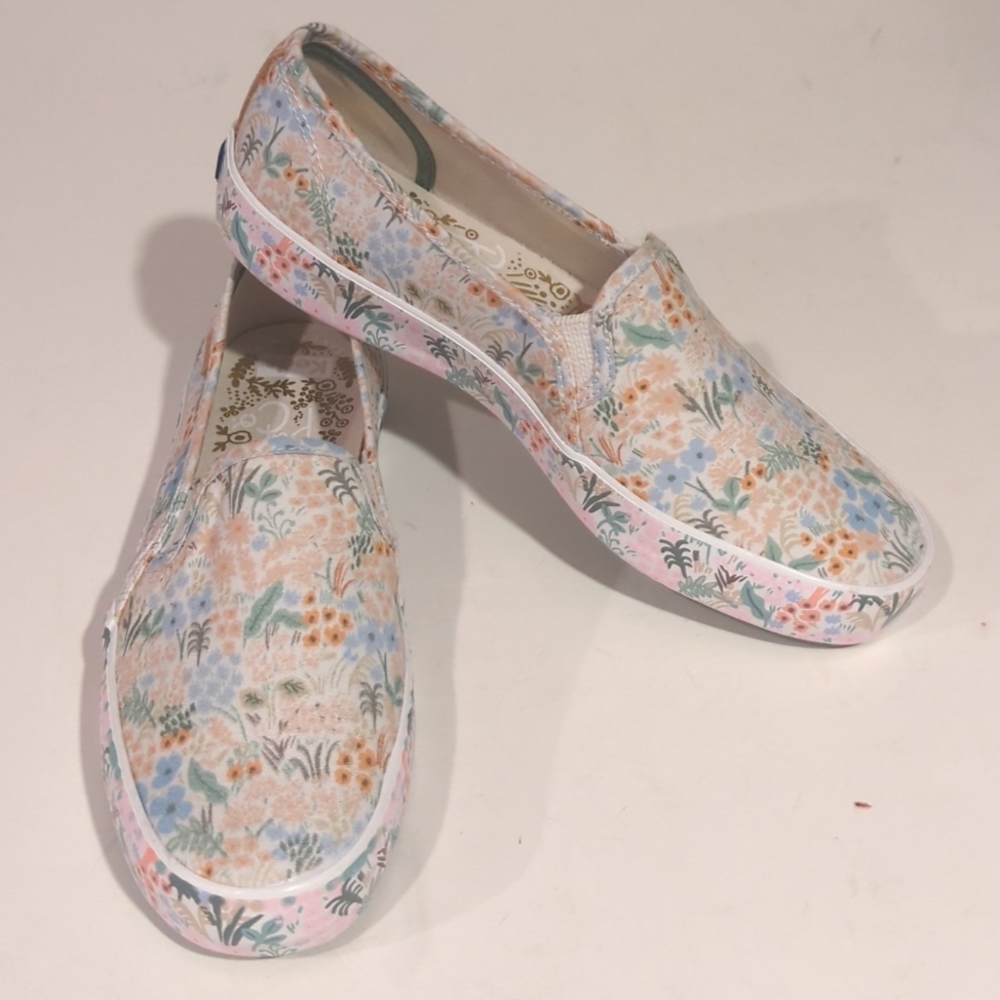 NWOT Keds Rifle Paper Co Double Decker Platform Meadow Slip-on Sneakers Size 8